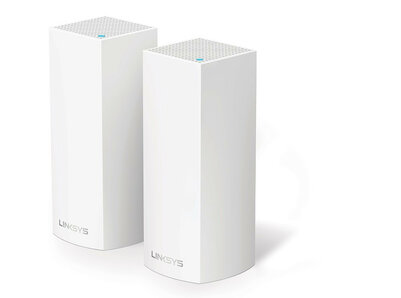 Mesh router voor Wi Fi netwerk met tri band technologie app bediening staand ontwerp wit kunststof