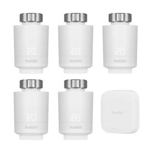 Radiatorknoppen voor verwarmingssysteem starterkit met vijf knoppen voor temperatuurregeling per radiator in woningen en kantoren