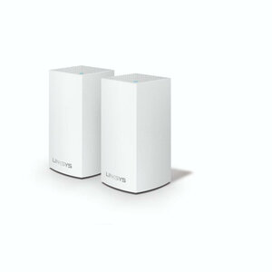 Mesh router voor woning met dual band technologie 2 pack voor betere Wi Fi dekking en gigabit poorten wit kunststof staand ontwerp
