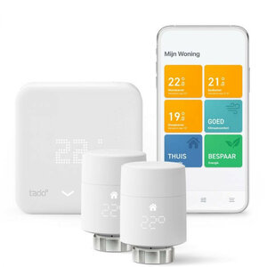 Slimme thermostaat voor verwarming met bedrade aansluiting en twee bedieningsknoppen
