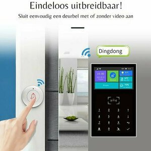 Alarmsysteem voor woning en kantoor met 4G doormelding helder display deur sensor PIR sensor sirene tags afstandsbedieningen