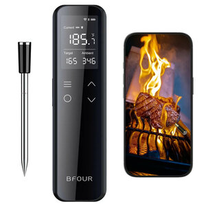 Thermometer voor barbecue met Wifi bereik en LCD display