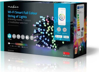 Kerstverlichting koord voor binnen en buiten met Wi Fi en RGB LED&amp;#039;s