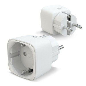 Slimme tussenstekker voor smart home systeem met app bediening en Hue compatibiliteit wit 2 pack