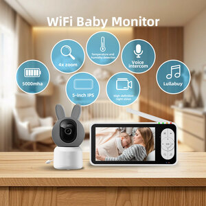 Babyfoon camera voor bewaking met Wifi en huil detectie