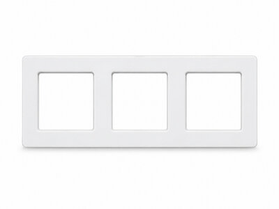 Frame voor schakelmateriaal 3 voudig wit (glaspaneel)