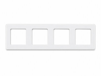 Frame voor schakelmateriaal 4 voudig wit (glaspaneel)