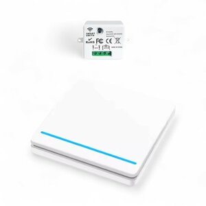 Draadloze schakelaarset met RF 433 MHz ontvanger 10A, wit, 1 knop