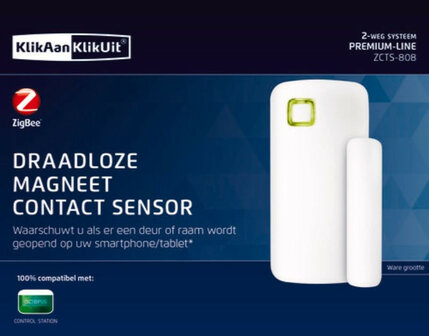 Contact sensor voor huisbeveiliging met automatische lichtbediening en energiebesparing compatible met Trust Z1 en ICS 2000 Bridge