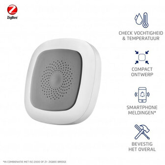 Temperatuur en vochtsensor voor KlikAanKlikUit systeem met vochtmeting voor badkamer en temperatuurmonitoring