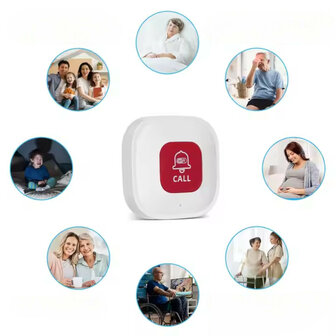 Smart SOS noodknop voor binnengebruik met WiFi connectiviteit en lange batterijduur tot 365 dagen