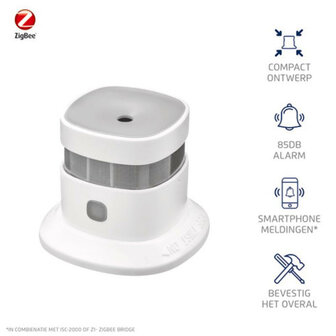 Rookmelder voor draadloos gebruik met KlikAanKlikUit systeem en lage kans op vals alarm