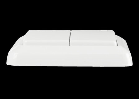 Draadloze dubbele wandschakelaar voor KlikAanKlikUit systeem met bediening zonder stroomaansluiting