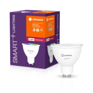 Kleuren ledspot voor verlichting met Zigbee systeem dimbaar GU10 fitting 220 volt plastic materiaal 167 miljoen kleuren