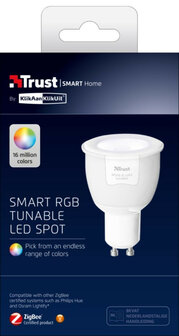 Led Spot voor slimme verlichting met Zigbee systeem en RGB kleurregeling en GU10 fitting energiezuinig wit