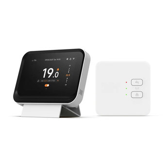 Thermostaat voor cv boilers en warmtepompen met wifi bediening en inzicht in verbruik