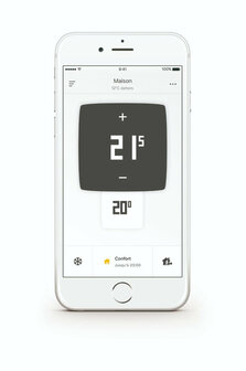 Slimme thermostaat voor verwarming met relais bediening en draadloze installatie wit plastic