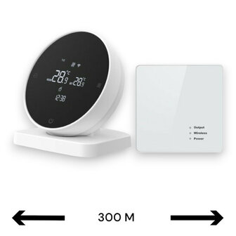 Draadloze thermostaat voor CV installatie met touchscreen spraakbesturing en app bediening