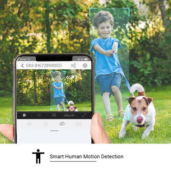 Buitencamera voor beveiliging met wifi 24 gigahertz en 2304 bij 1296 resolutie met zonnepaneel en oplaadbare batterij