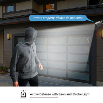 Buitencamera voor beveiliging met wifi 24 gigahertz en 2304 bij 1296 resolutie met zonnepaneel en oplaadbare batterij