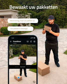 Deurbel voor gebruik met Eufy Homebase 2 of 3 met dual camera en 2K HDR beeldkwaliteit