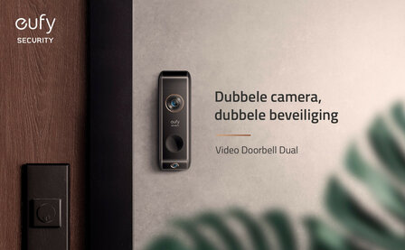 Deurbel voor gebruik met Eufy Homebase 2 of 3 met dual camera en 2K HDR beeldkwaliteit