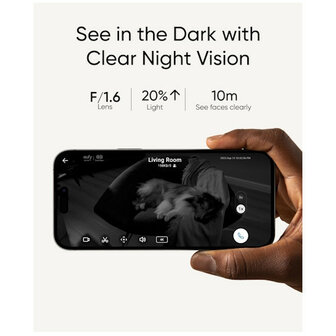 Camera voor binnen met twee lenzen 360 graden pan 75 graden tilt helder nachtzicht en bewegingsdetectie