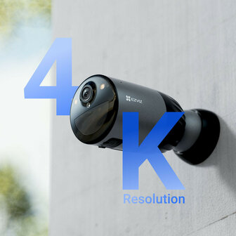 Buitencamera voor beveiliging met 4K resolutie en oplaadbare batterij en bewegingsdetectie