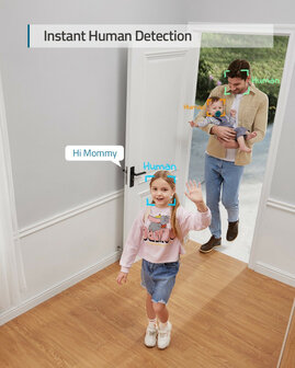 Camera voor binnen met 360 graden draaien 96 graden kantelen en 2K beeldkwaliteit