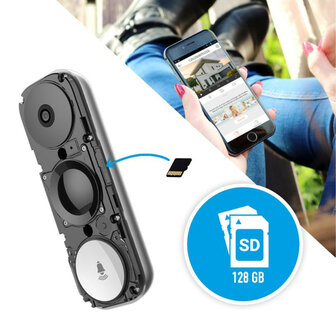 Deurbel camera voor slimme toegang beveiliging met installatiekit en instelbare zones wit kunststof