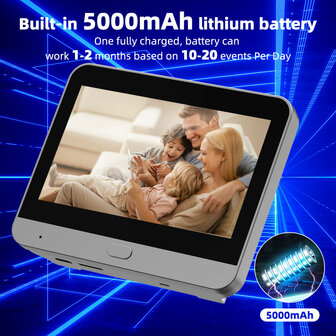 Digitale deurspion voor deuren 35 tot 150 millimeter met 3MP HD camera en tweeweg audio