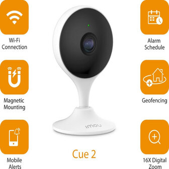 IP camera voor binnen met Full HD nachtzicht bewegingsdetectie en tweeweg spraakfunctie