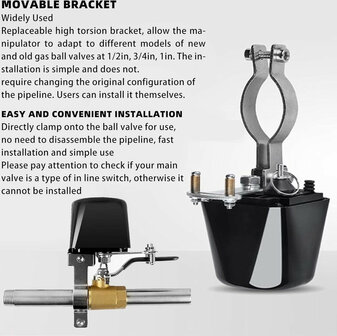 Waterklep voor hoofdkraan met automatische lekkage detectie en app bediening