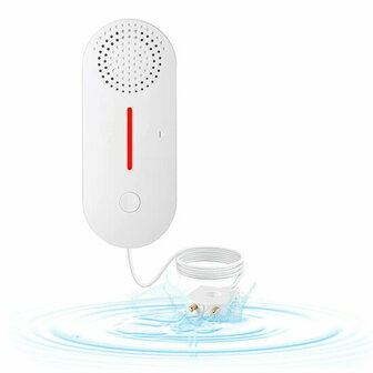 Water lekkage sensor voor WiFi systeem met 100 dB sirene en LED waarschuwing