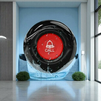 Noodknop voor uitbreiding SOS alarmset met betrouwbare 24 gigahertz WiFi connectiviteit