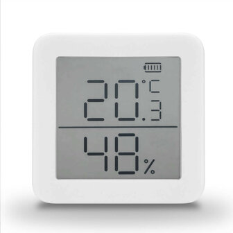 Thermometer en Hygrometer voor gordijnbediening met Bluetooth en magnetische bevestiging binnengebruik
