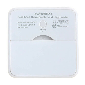 Thermometer en Hygrometer voor gordijnbediening met Bluetooth en magnetische bevestiging binnengebruik