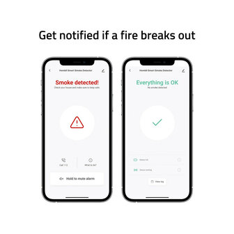 Rookmelder voor huisbeveiliging met wifi en 10 jaar batterijduur