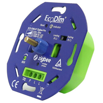 Dimmer voor led en halogeen verlichting met rotary bediening en fase afsnijding functie