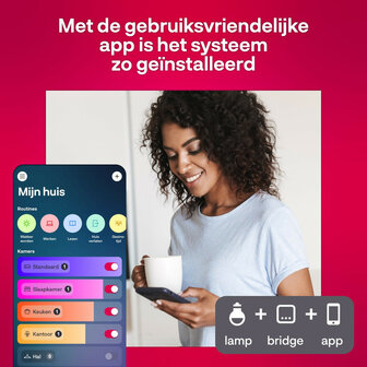 Kleur lamp voor binnenverlichting met kleine fitting E14 geschikt voor smart systemen dimbaar 470 lumen