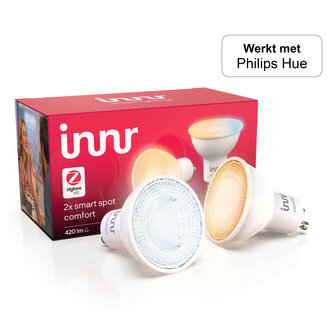 Ledspot voor binnenverlichting met GU10 fitting en instelbare lichtkleur set van twee stuks