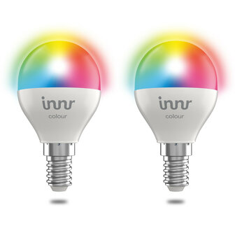 Kleur lamp voor kleine armaturen met E14 fitting bolvormig Zigbee 3 compatibel Philips Hue set van 2