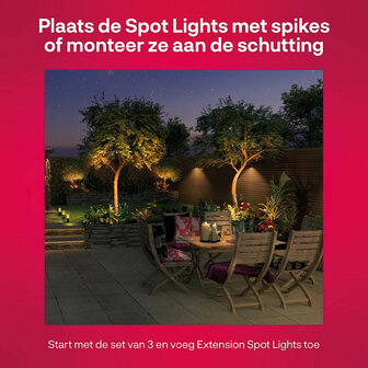 Buitenspot uitbreiding voor Innr OSL 132 C systeem met laagspanning en Zigbee communicatie