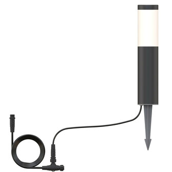 Outdoor sokkellamp uitbreiding voor Innr OPL 130 systeem met laagspanning en vaste spot geschikt voor buitenverlichting Zigbee