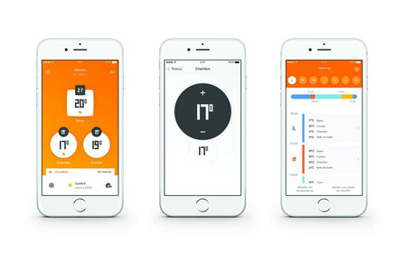 Radiatorknoppen voor woningverwarming met intelligente regeling en app bediening set van drie