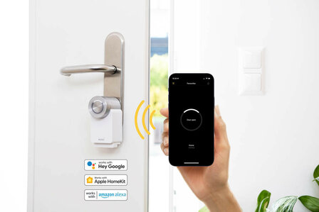 Smart slot voor deurbeveiliging met oplaadbare batterij en wifi bluetooth verbinding