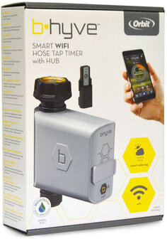 Kraan timer voor tuinirrigatie met wifi hub en app bediening voor waterbesparing