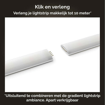 Extensie ledstrip voor Philips Hue Gradient systeem met meerdere kleuren en 1 meter lengte