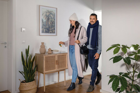 Kamerthermostaat voor binnengebruik met bedrade regeling 230 volt app bediening IP21 wit Zigbee