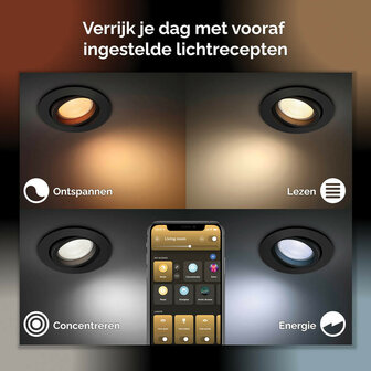 Inbouwspot voor slimme verlichting met Zigbee Bluetooth en verwisselbare spots 3 stuks